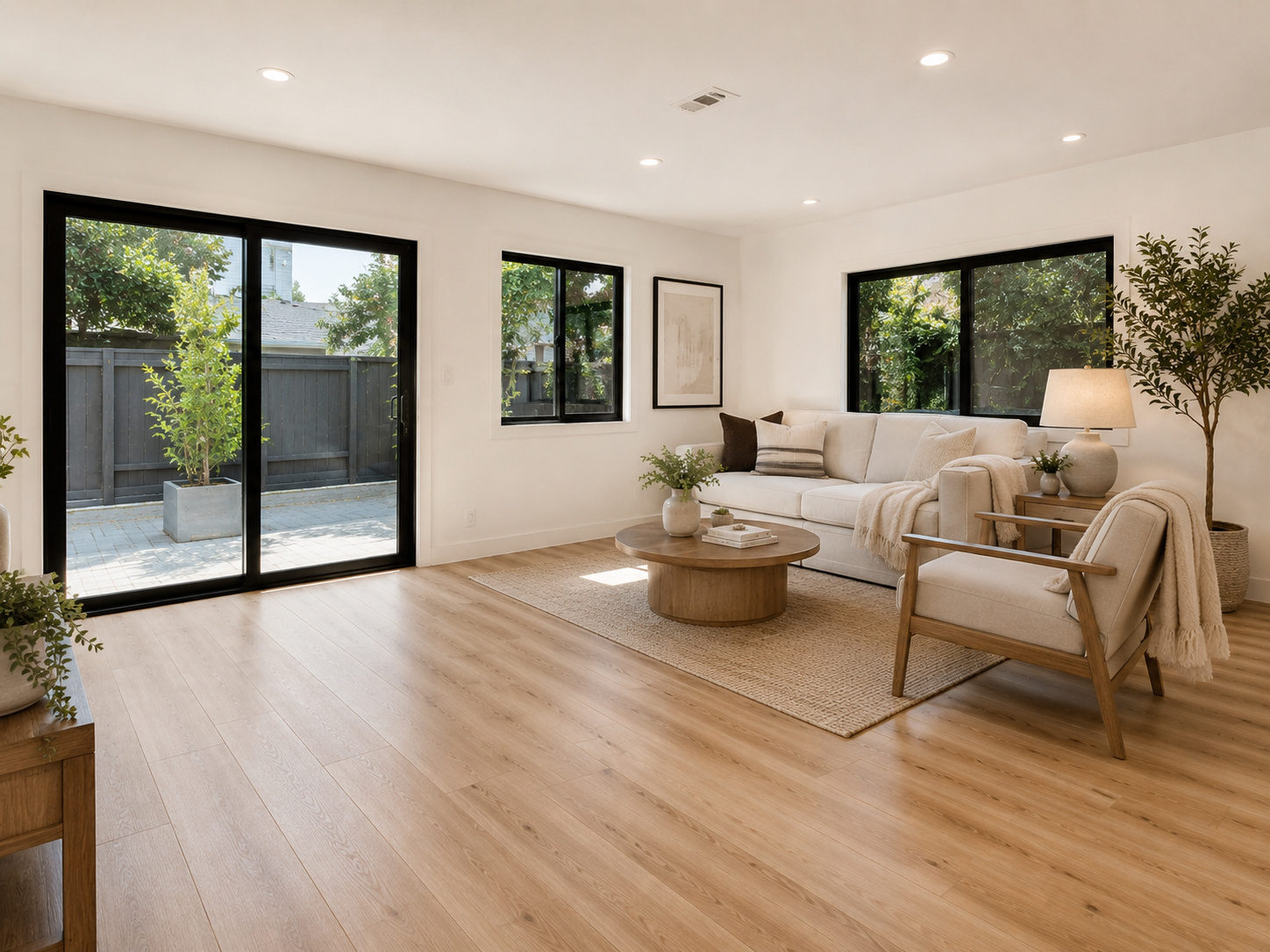 Whole-Home Carpet-to-Oak Plank Flooring Replacement in Panorama City