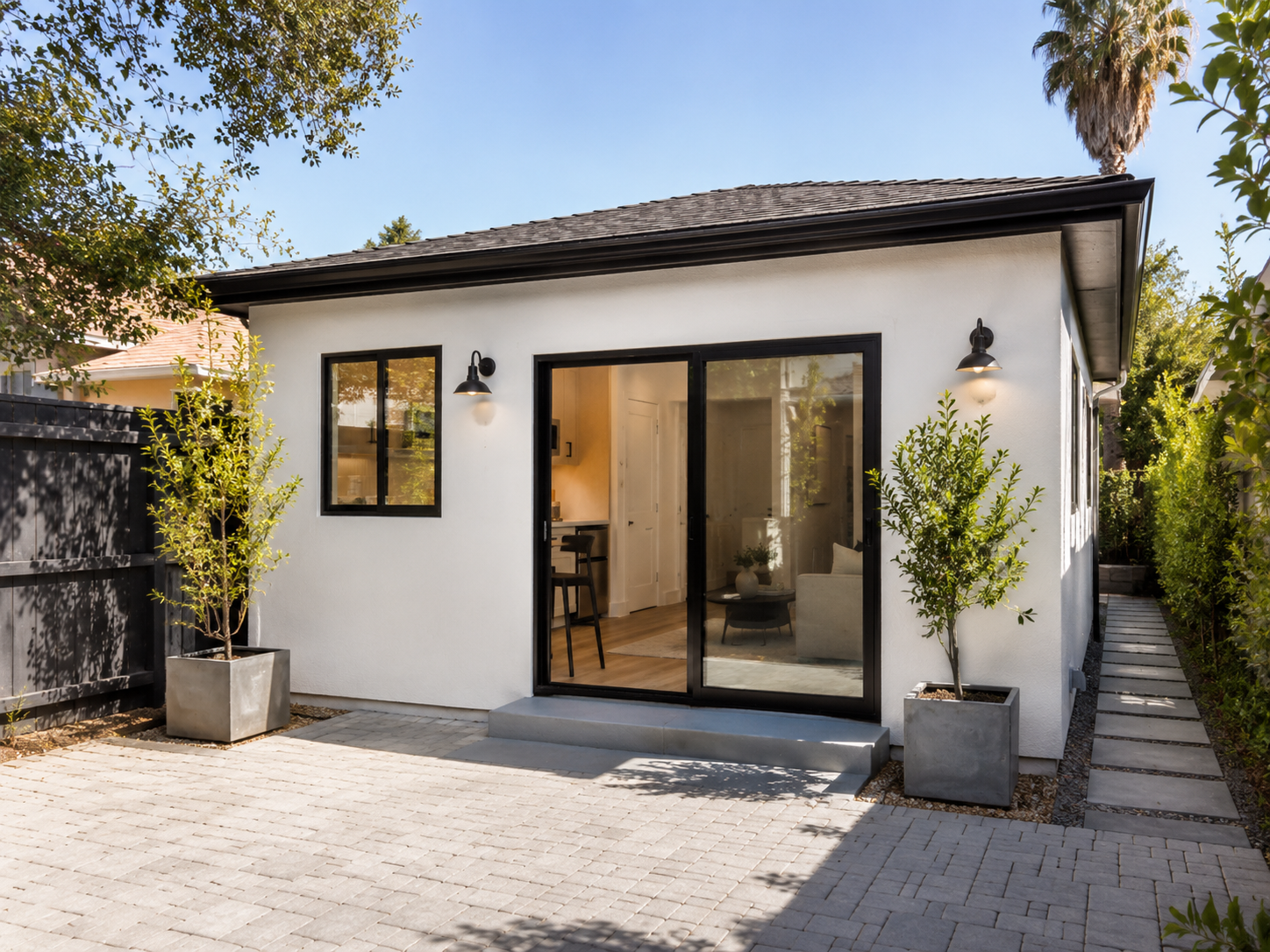 Garage-to-ADU Conversion with Paver Patio