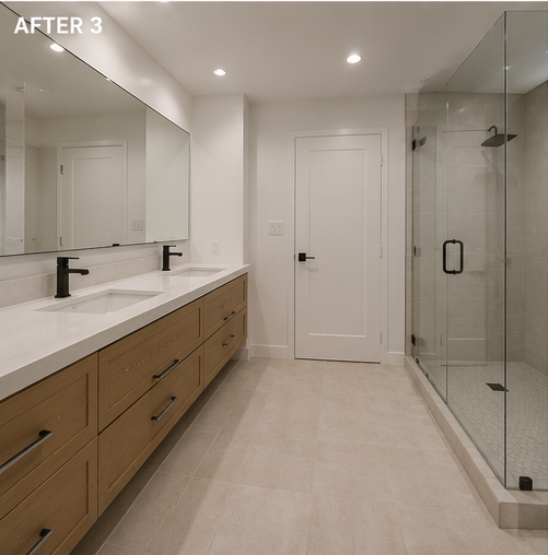 Master Bathroom Remodel with Double Vanity in Glendale
