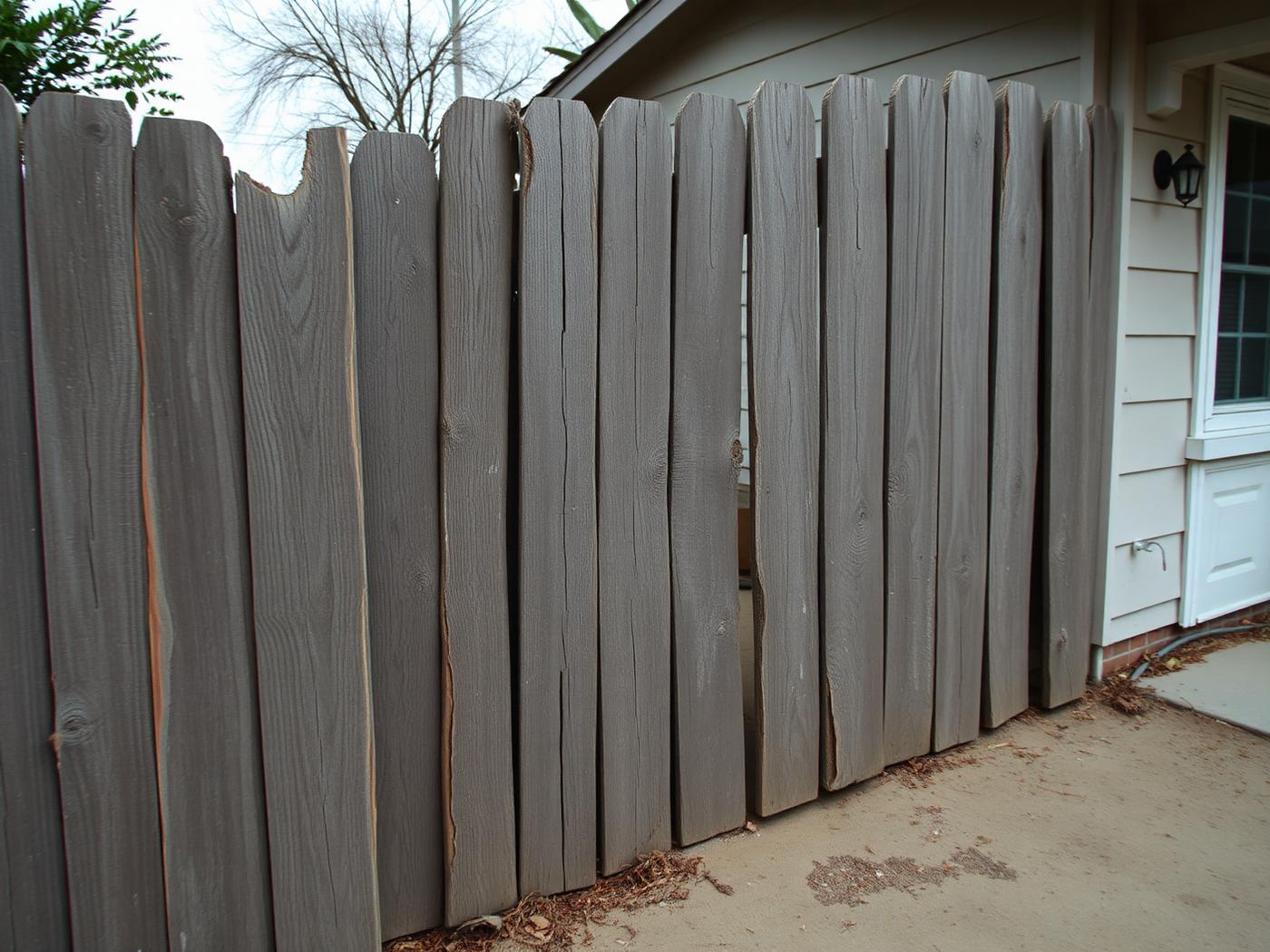 Side Yard Privacy Fence Replacement — before