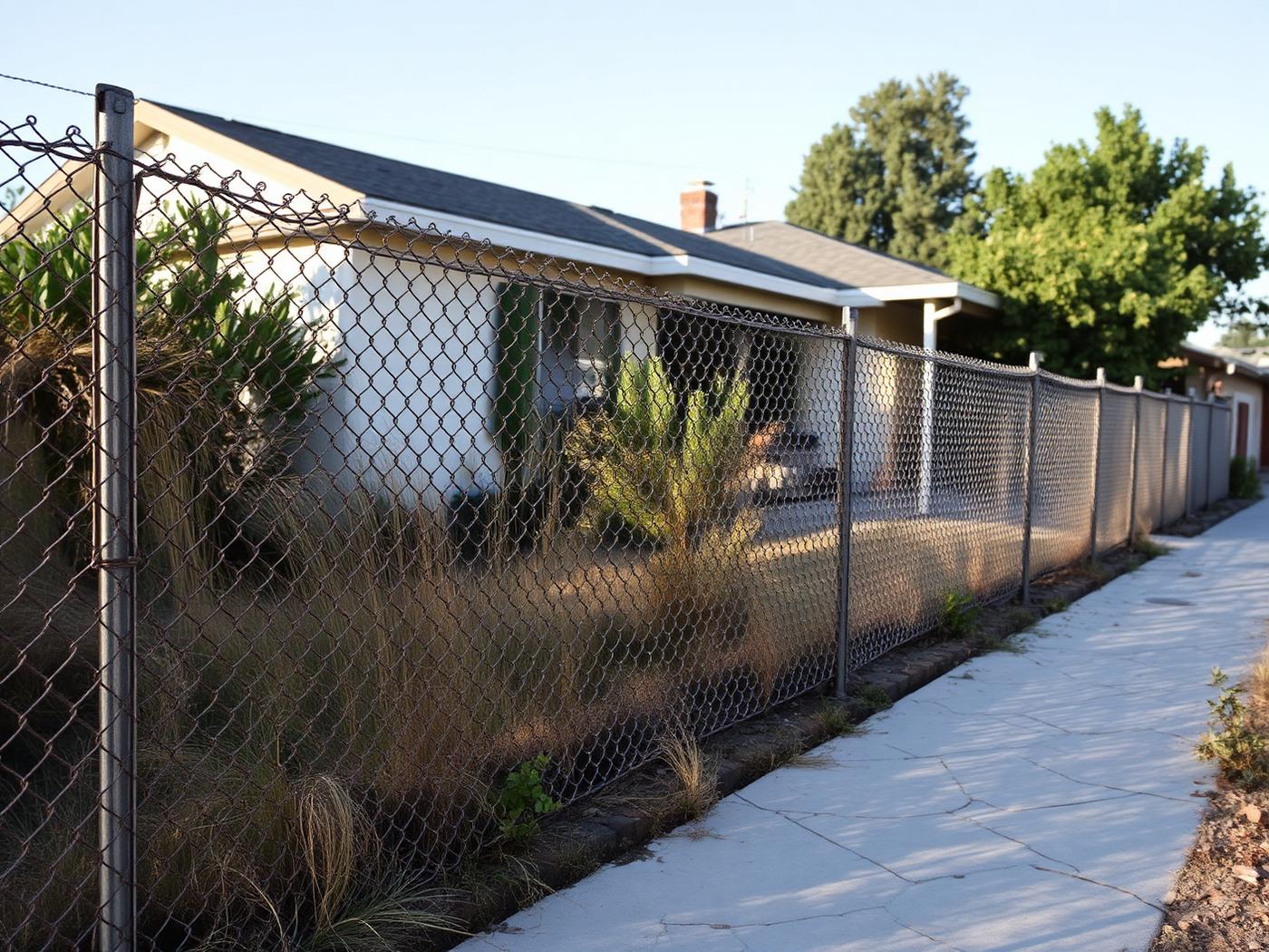 Front Yard Horizontal Fence — before