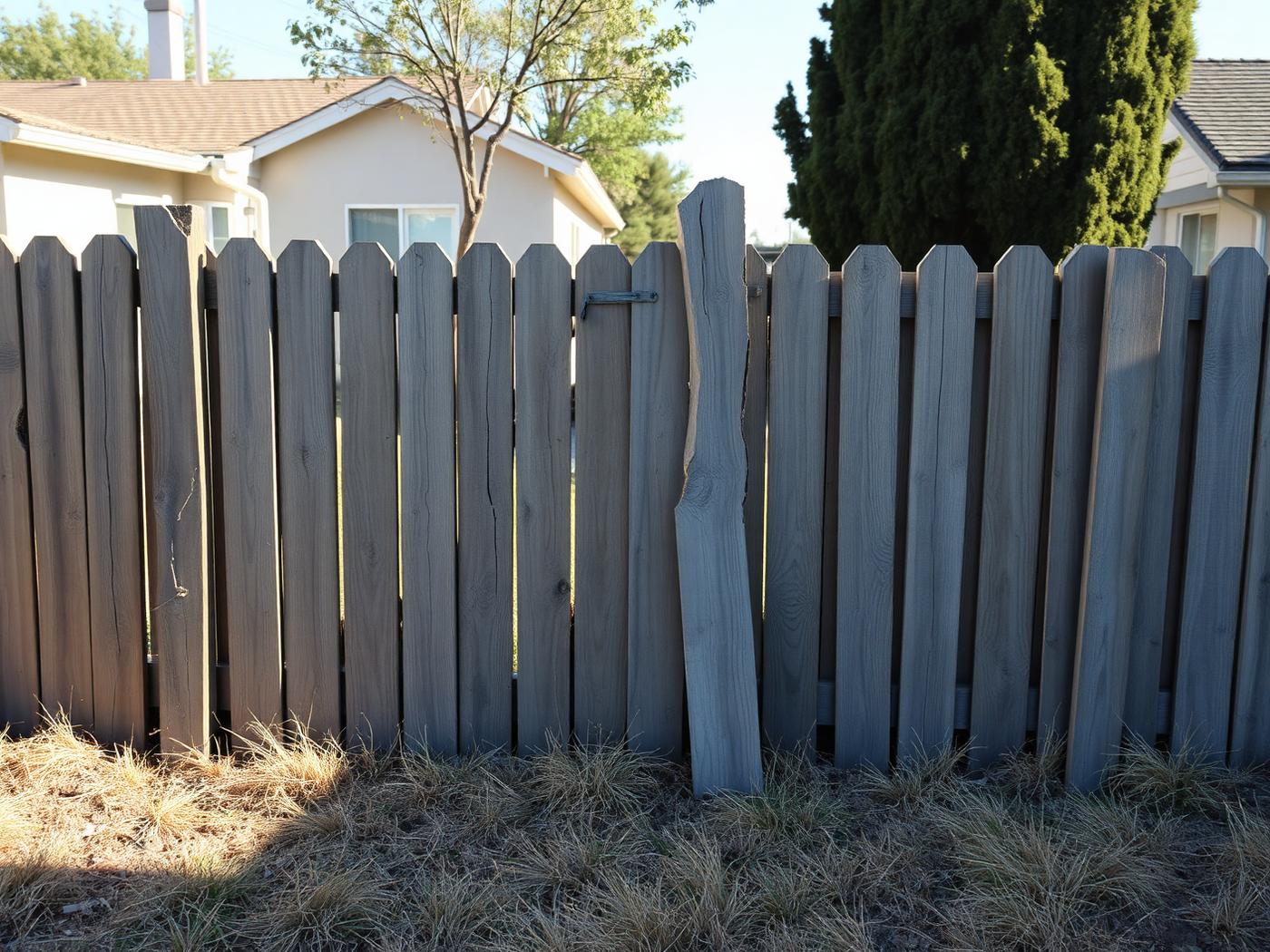 Backyard Cedar Fence Rebuild — before